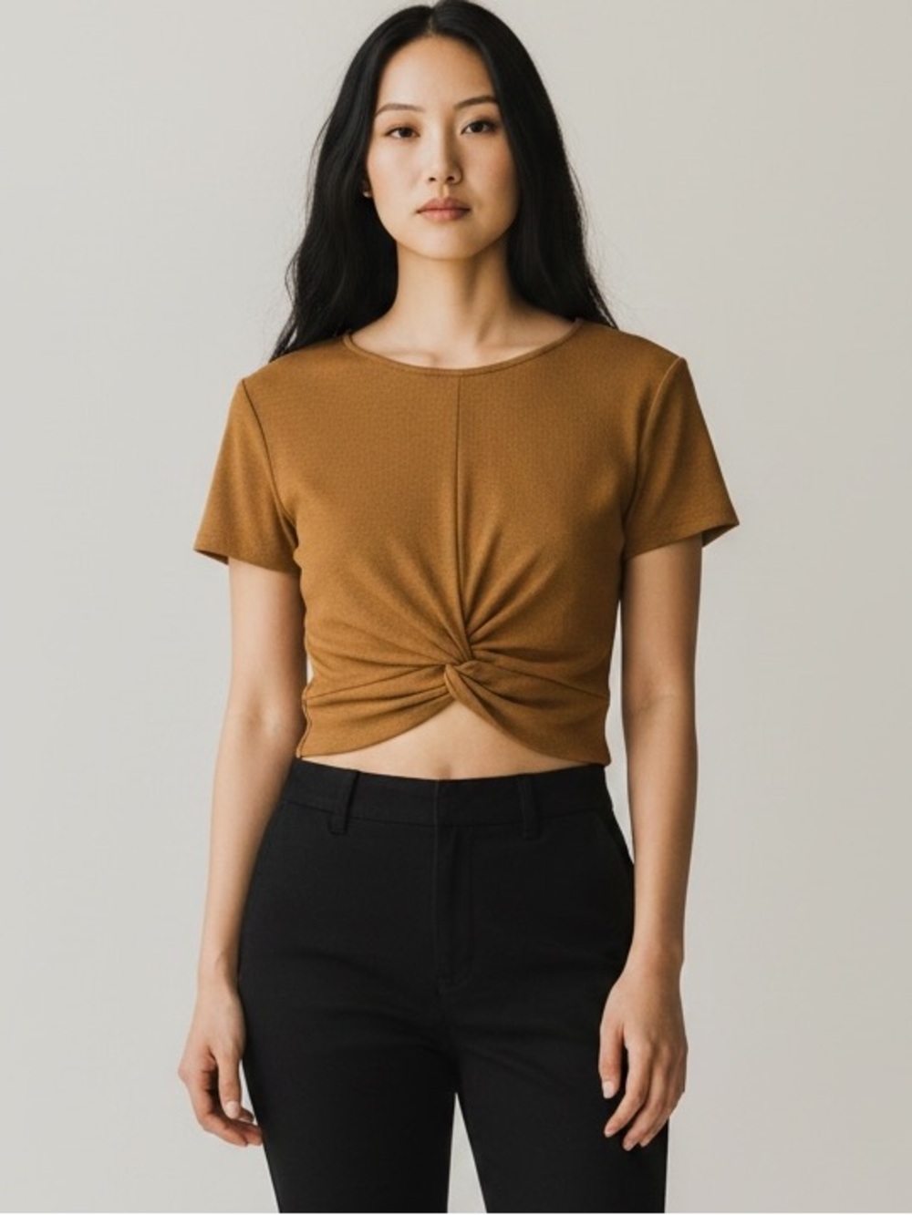Twist-Front Crop Top